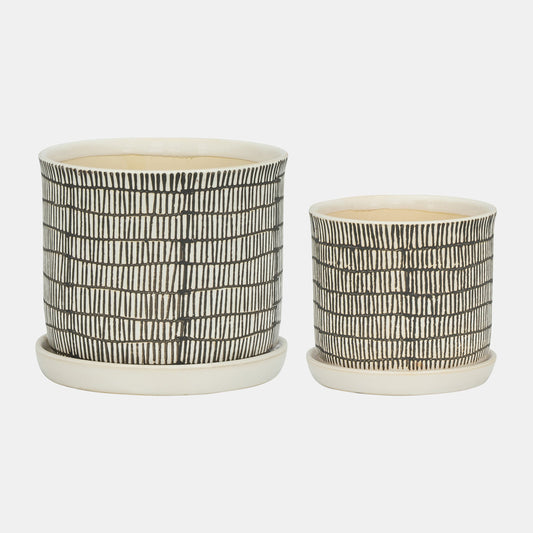 Ceramic Planter W/ Saucer